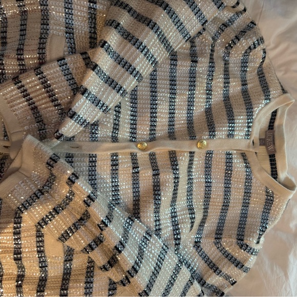 J. Crew Cream and Silver Sequin Sweater - Picture 3 of 4